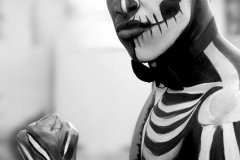 Halloween smink csontváz