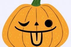 Halloween tök rajz kacsint