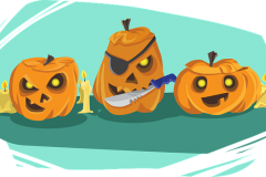 Halloween tök rajz kalózok