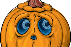 Halloween tök rajz meglepődött
