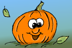Halloween tök rajz vidám
