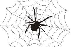 halloween pók rajz háló