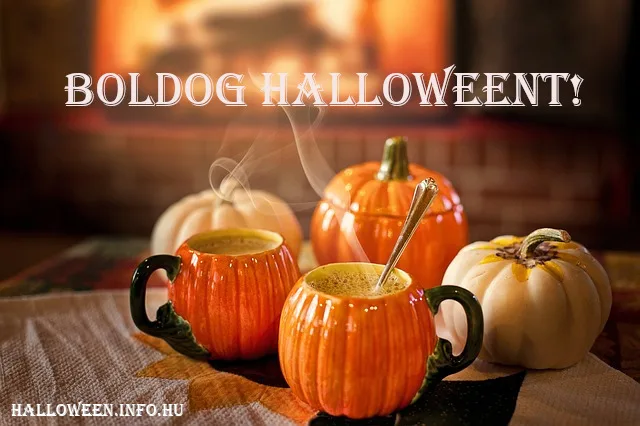 boldog halloweent kávé