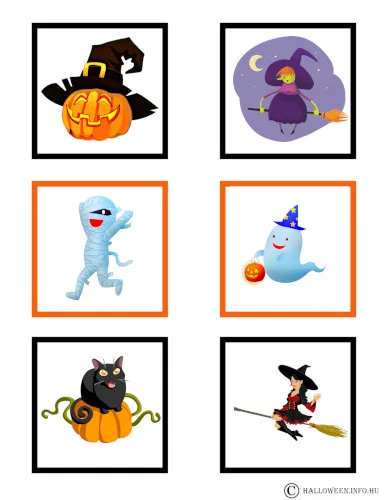 halloween memória játék kicsi