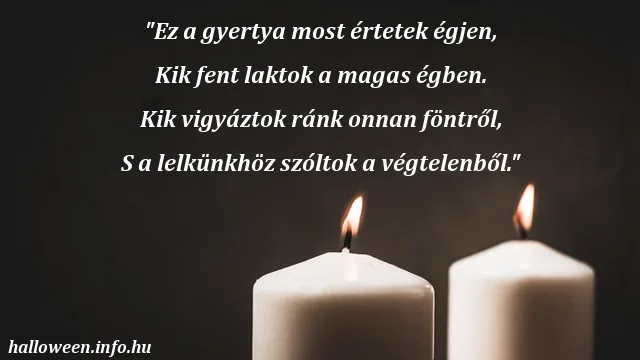 halottak napi idézet, gyertya értetek égjen