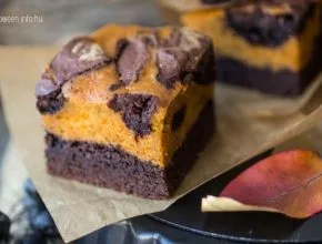 márványos mascarponés csokis sütőtökös brownie