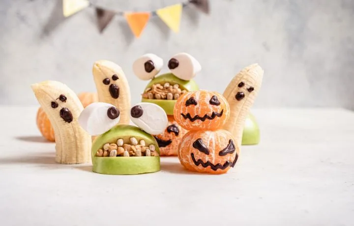 gyümölcstál halloween dekoráció