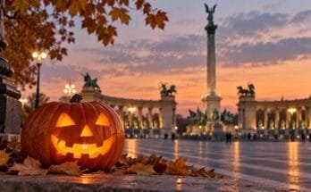 halloween töklámpás a hősök terén